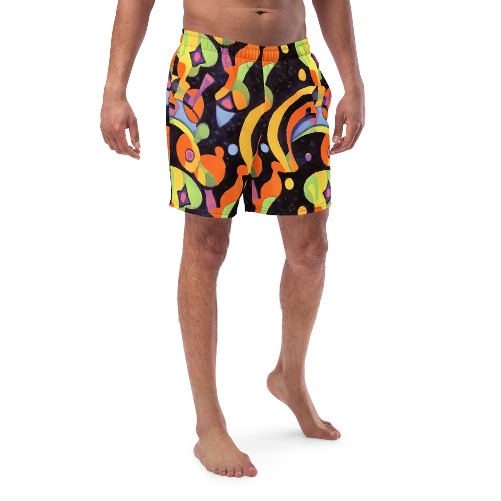 Neon Symphony on Swim Trunks — Front