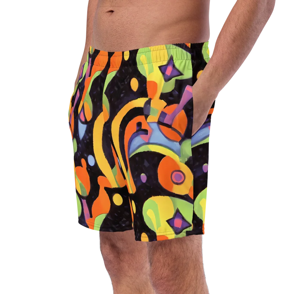 Neon Symphony on Swim Trunks — Left Front