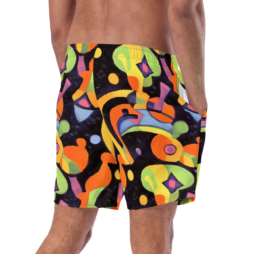 Neon Symphony on Swim Trunks — Right Back