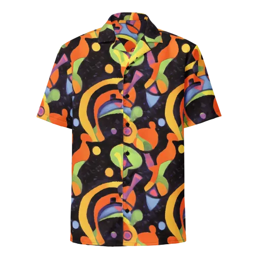 Neon Symphony on a Button Shirt