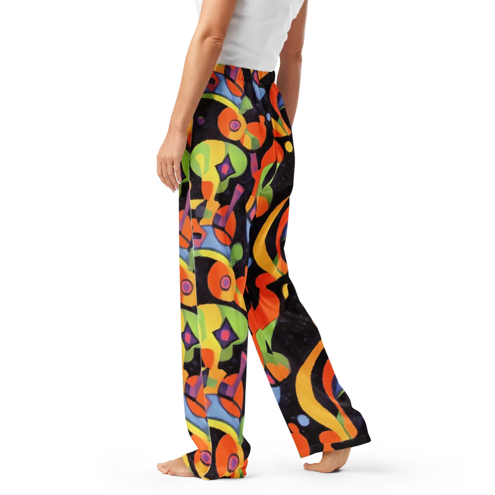 Neon Symphony on Women's Pajama Pants — Left