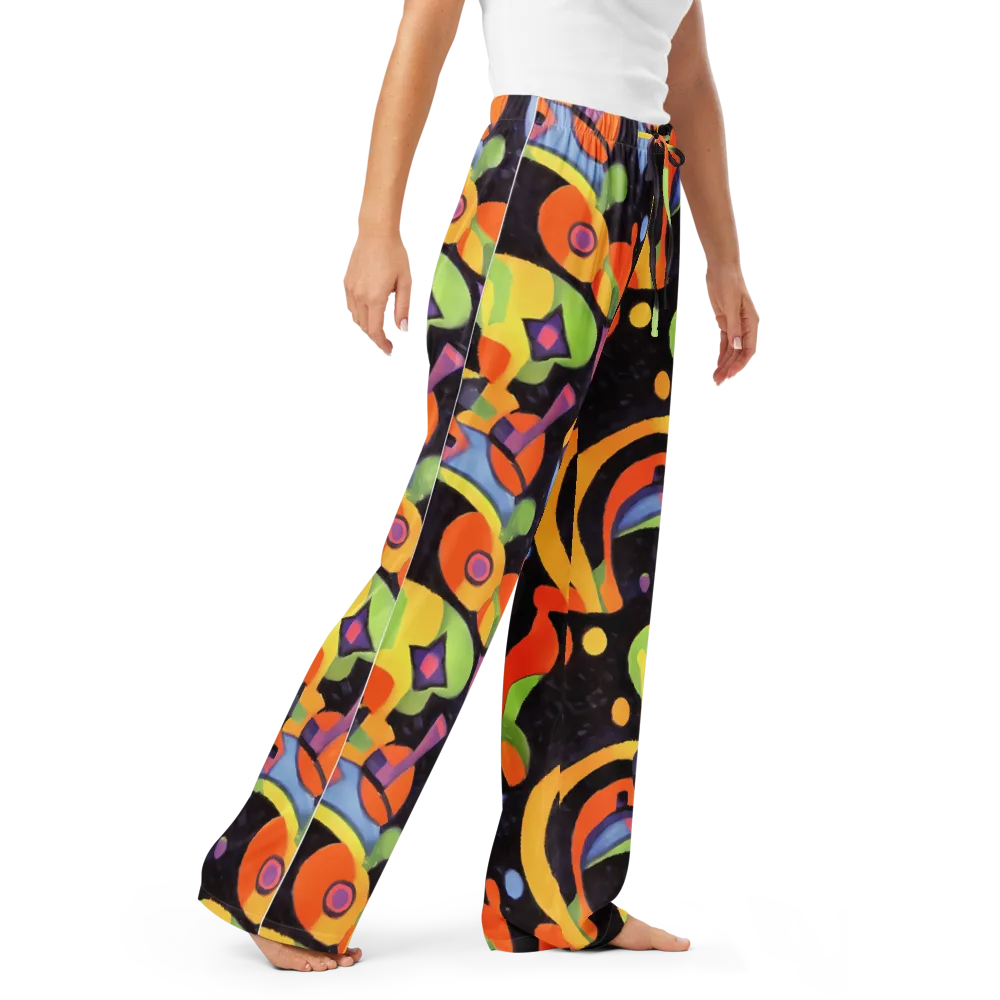Neon Symphony on Women's Pajama Pants — Right Front