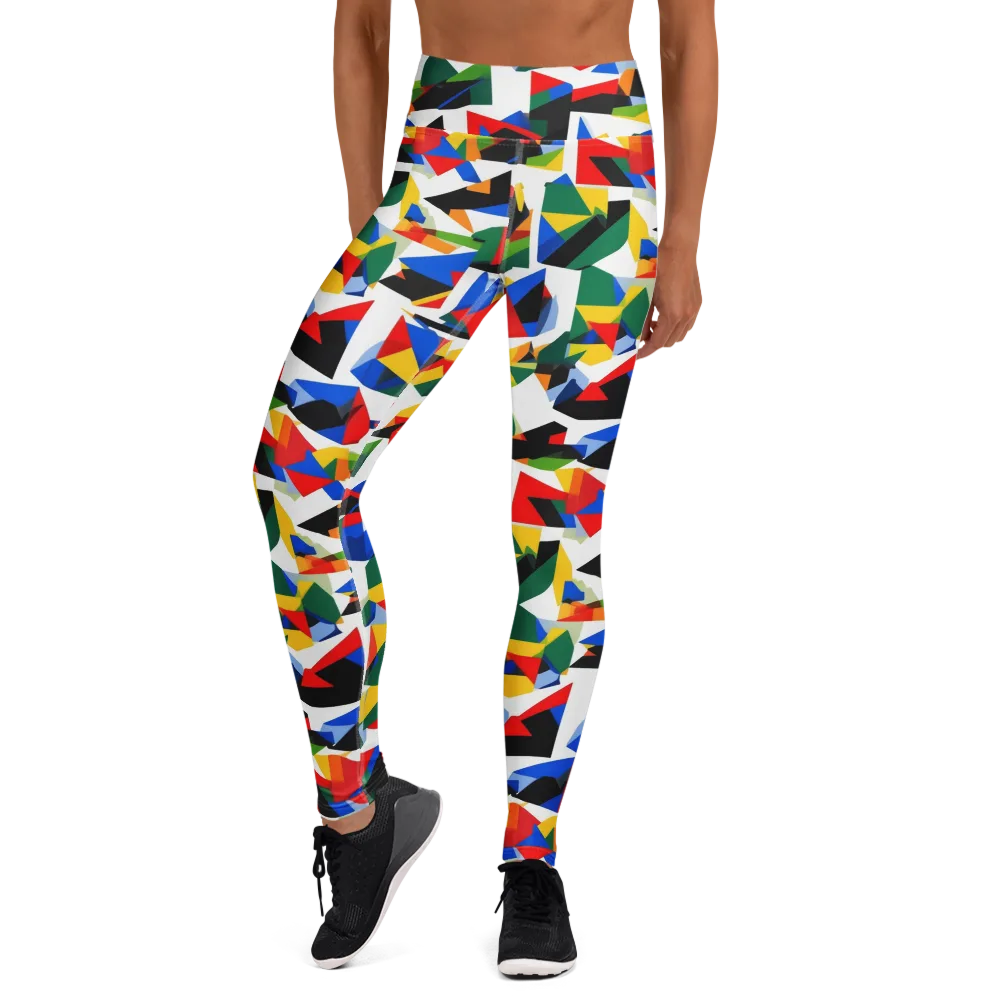 Chromatic Facets on Yoga Leggings — Front