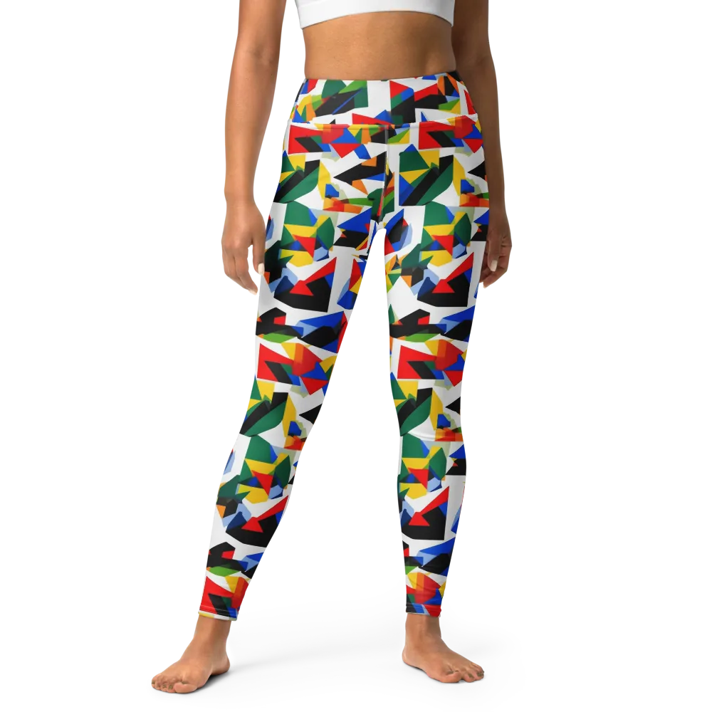 Chromatic Facets on Yoga Leggings — Front