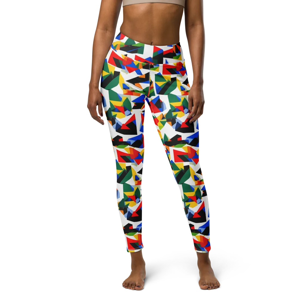 Chromatic Facets on Yoga Leggings — Front