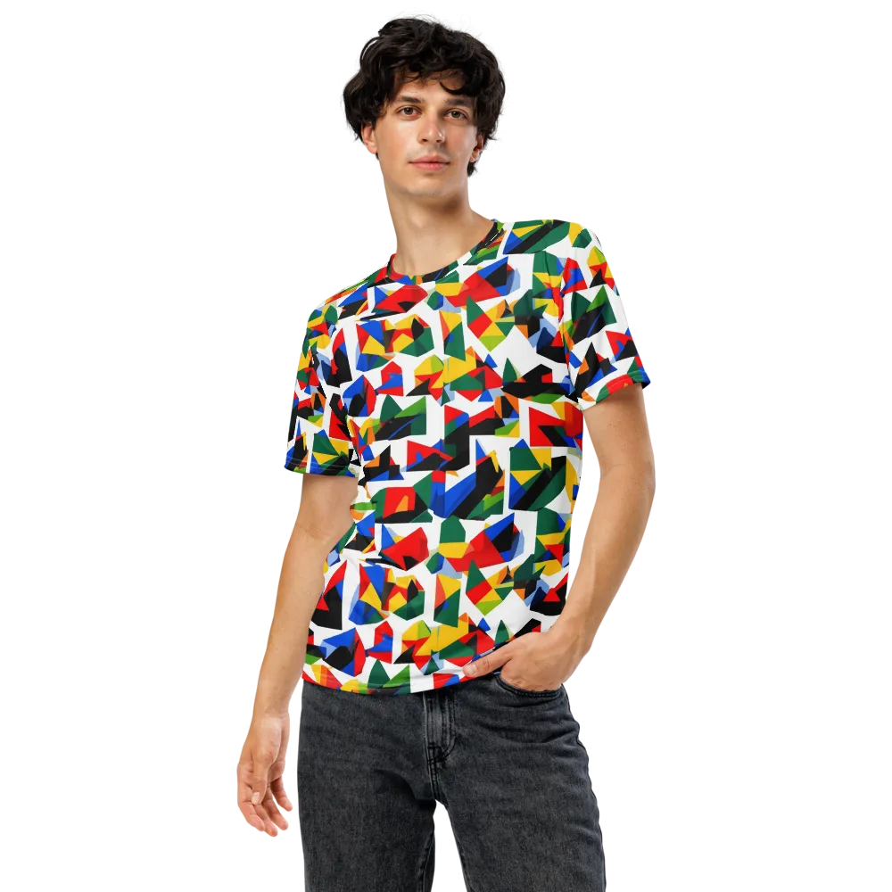 Chromatic Facets on Men's Crew Neck T-Shirt — Front