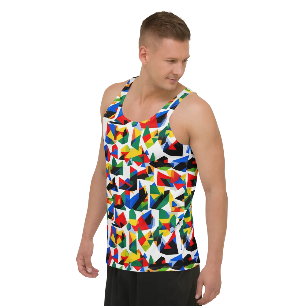 Chromatic Facets on Men's Tank Top — Left Front