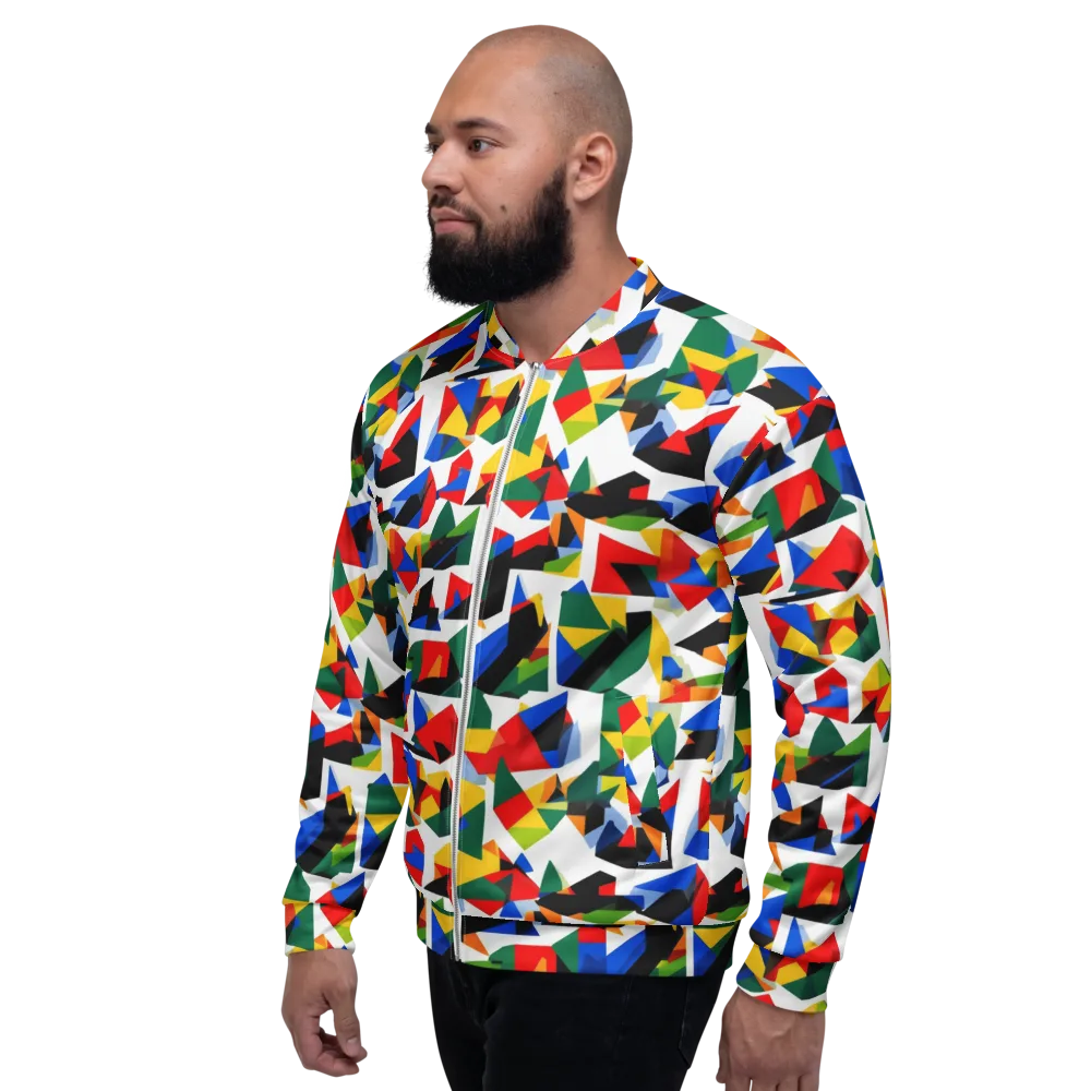 Chromatic Facets on Bomber Jacket — Left