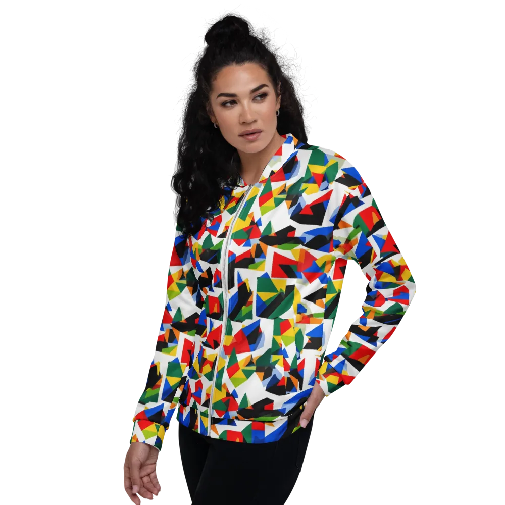 Chromatic Facets on Bomber Jacket — Left
