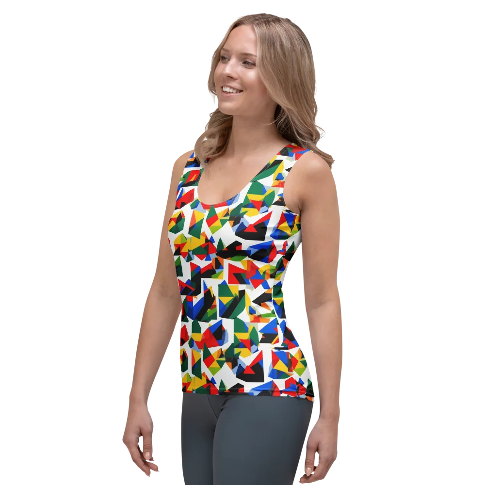 Chromatic Facets on Women's Tank Top — Left Front