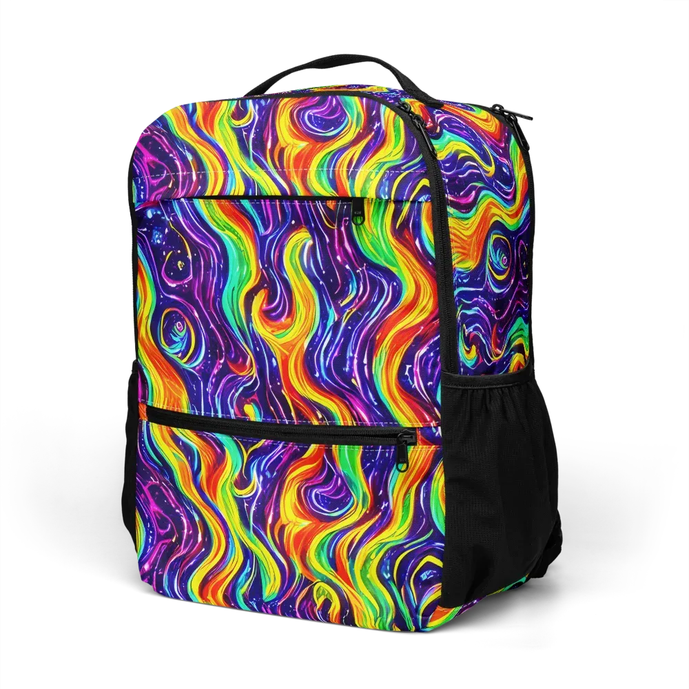 Galactic Flames on Utility Backpack — Left Front