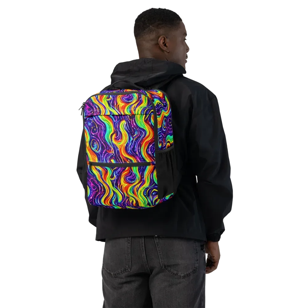 Galactic Flames on Utility Backpack — Back