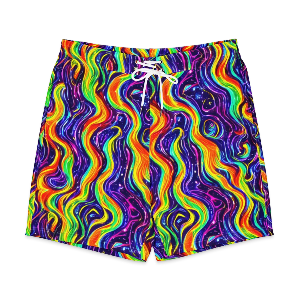Galactic Flames on Men's Board Shorts — Front