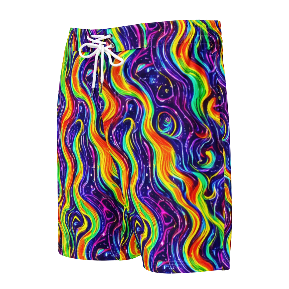 Galactic Flames on Men's Board Shorts — Front
