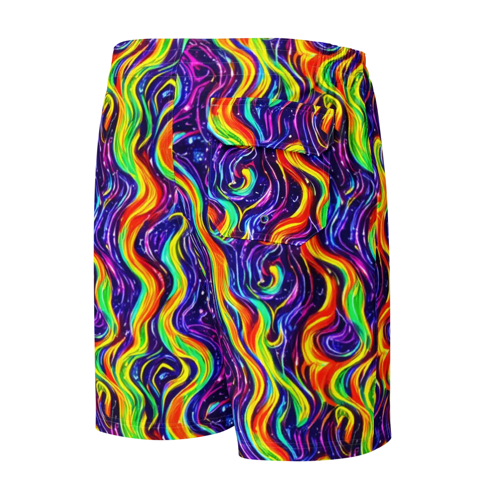 Galactic Flames on Men's Board Shorts — Back