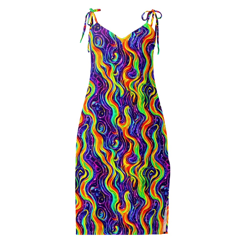 Galactic Flames on Slip Dress — Front