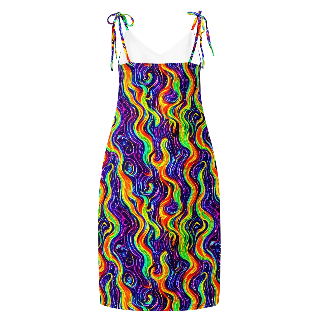 Galactic Flames on Slip Dress — Back