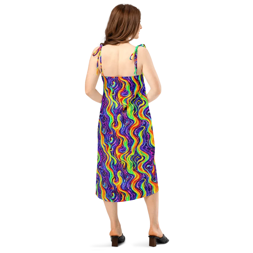 Galactic Flames on Slip Dress — Back