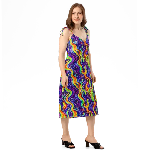 Galactic Flames on a Slip Dress