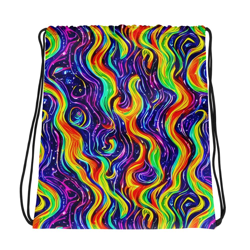Galactic Flames on Drawstring Bag — Photo