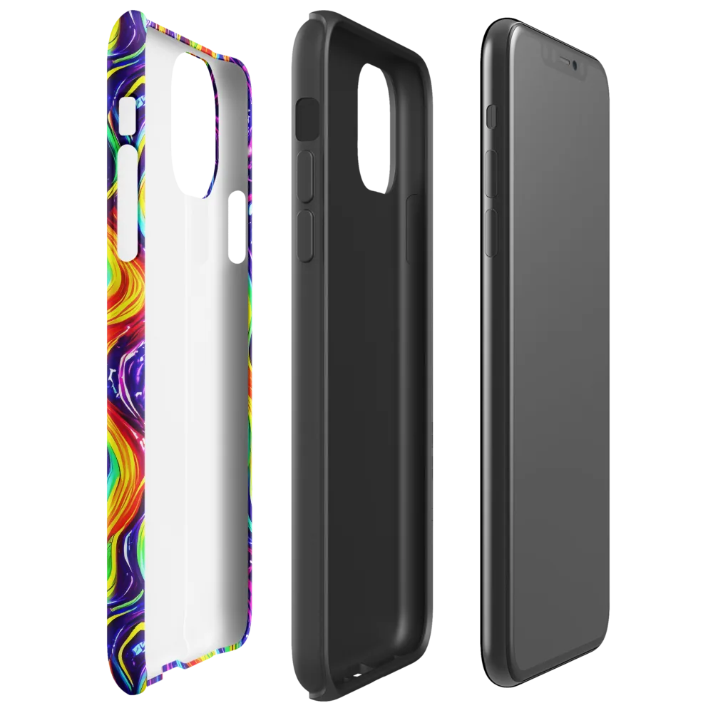 Galactic Flames on Tough Case for iPhone® — Right