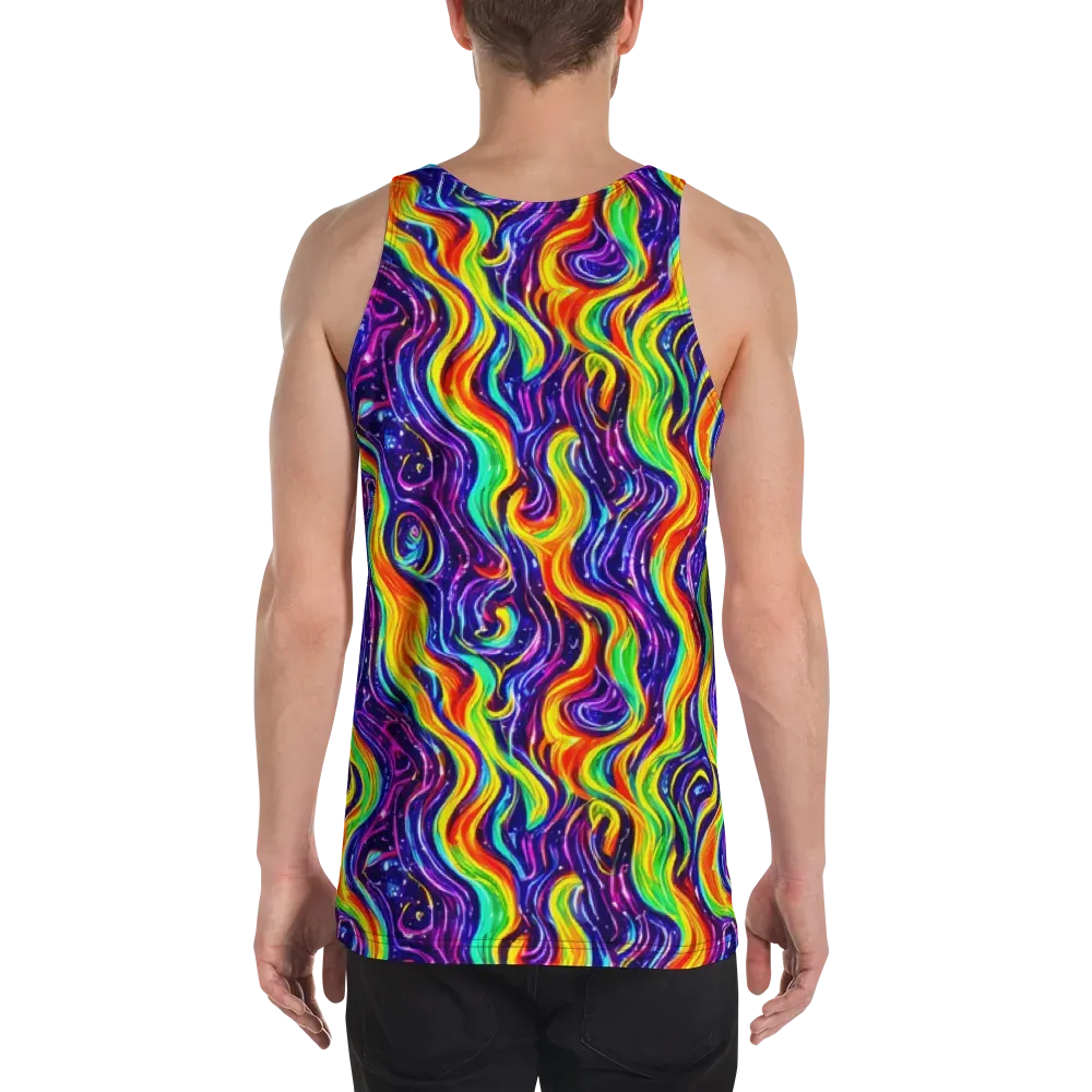 Galactic Flames on Men's Tank Top — Back
