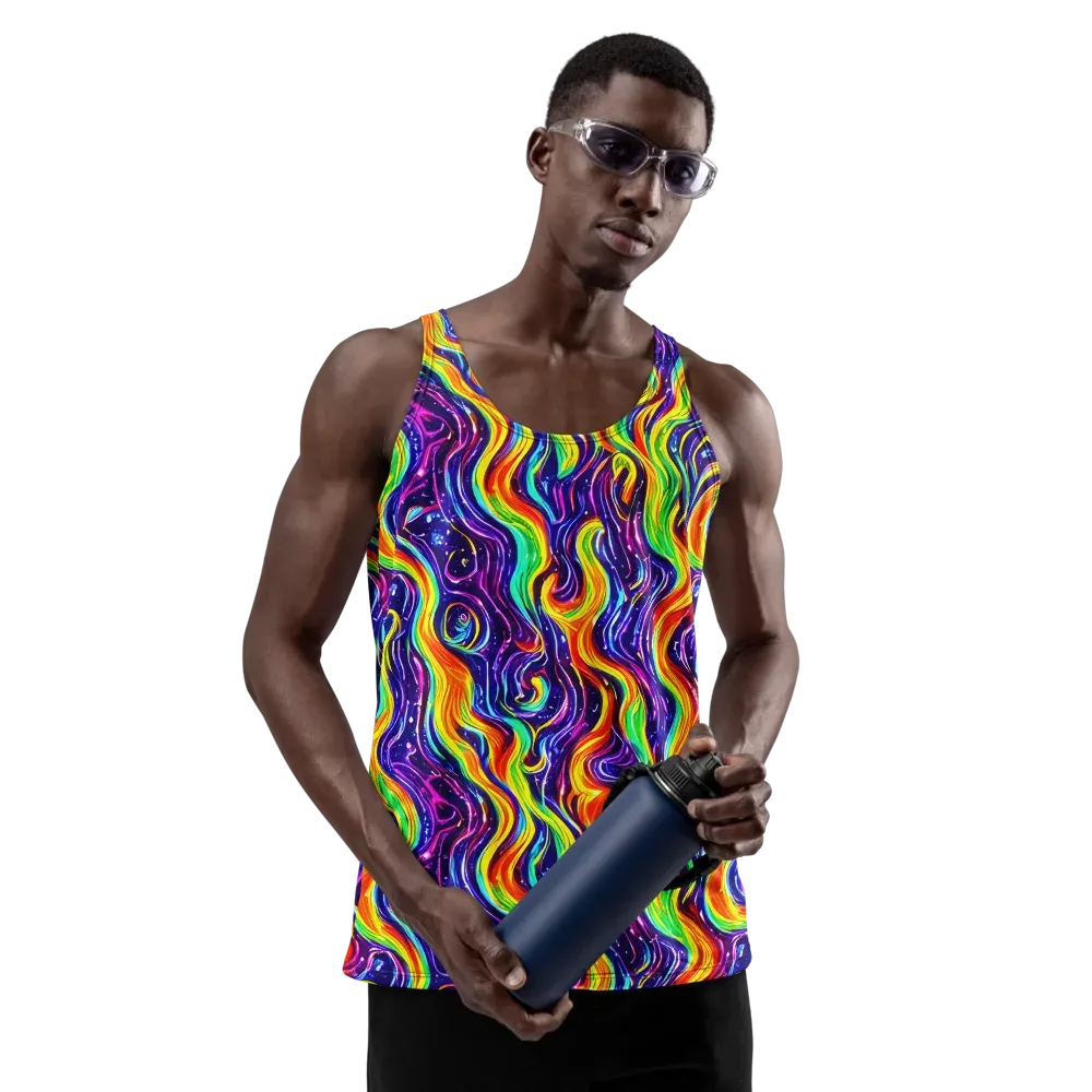 Galactic Flames on Men's Tank Top — Front