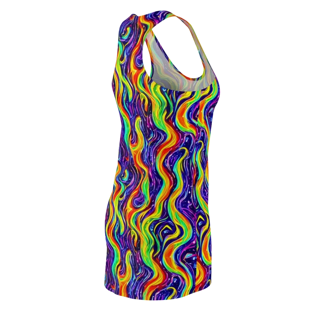 Galactic Flames on Racerback Dress — Back Side