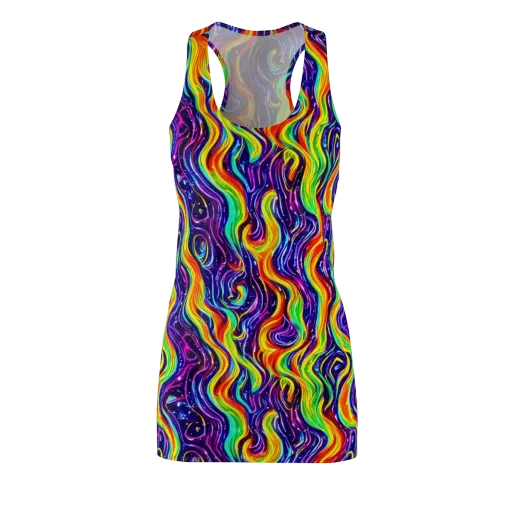 Galactic Flames on a Racerback Dress