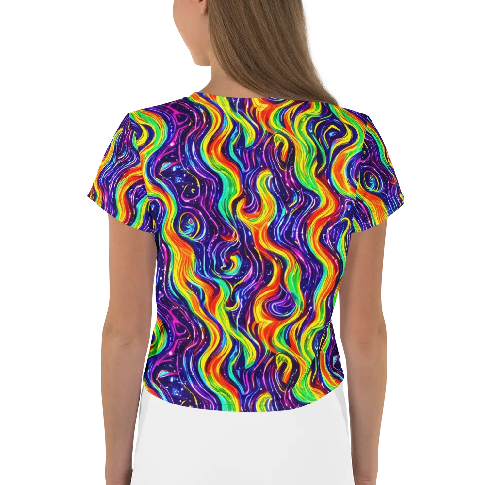 Galactic Flames on Crop Tee — Back