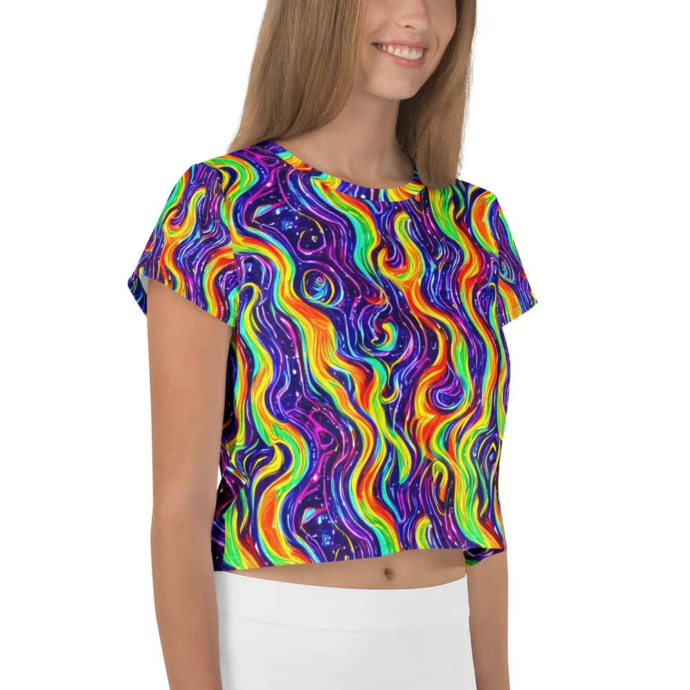 Galactic Flames on Crop Tee — Right