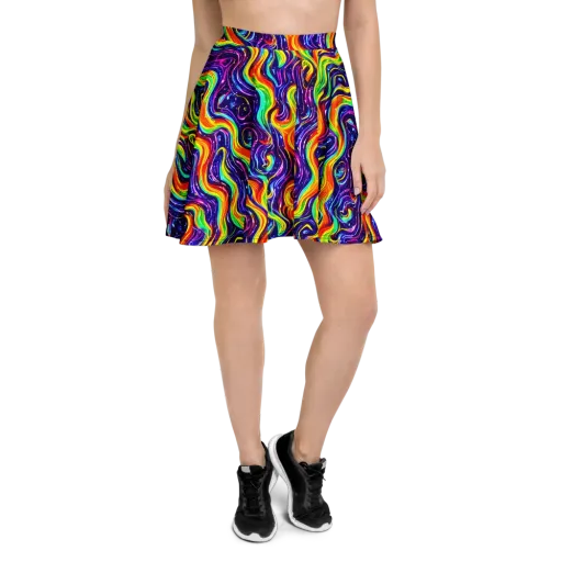 Galactic Flames on a Skater Skirt
