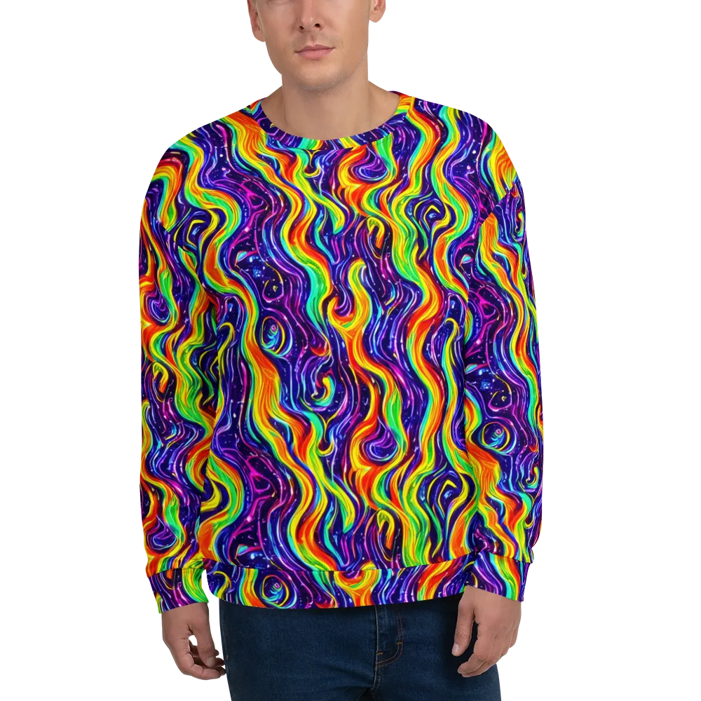 Galactic Flames on Sweatshirt — Front