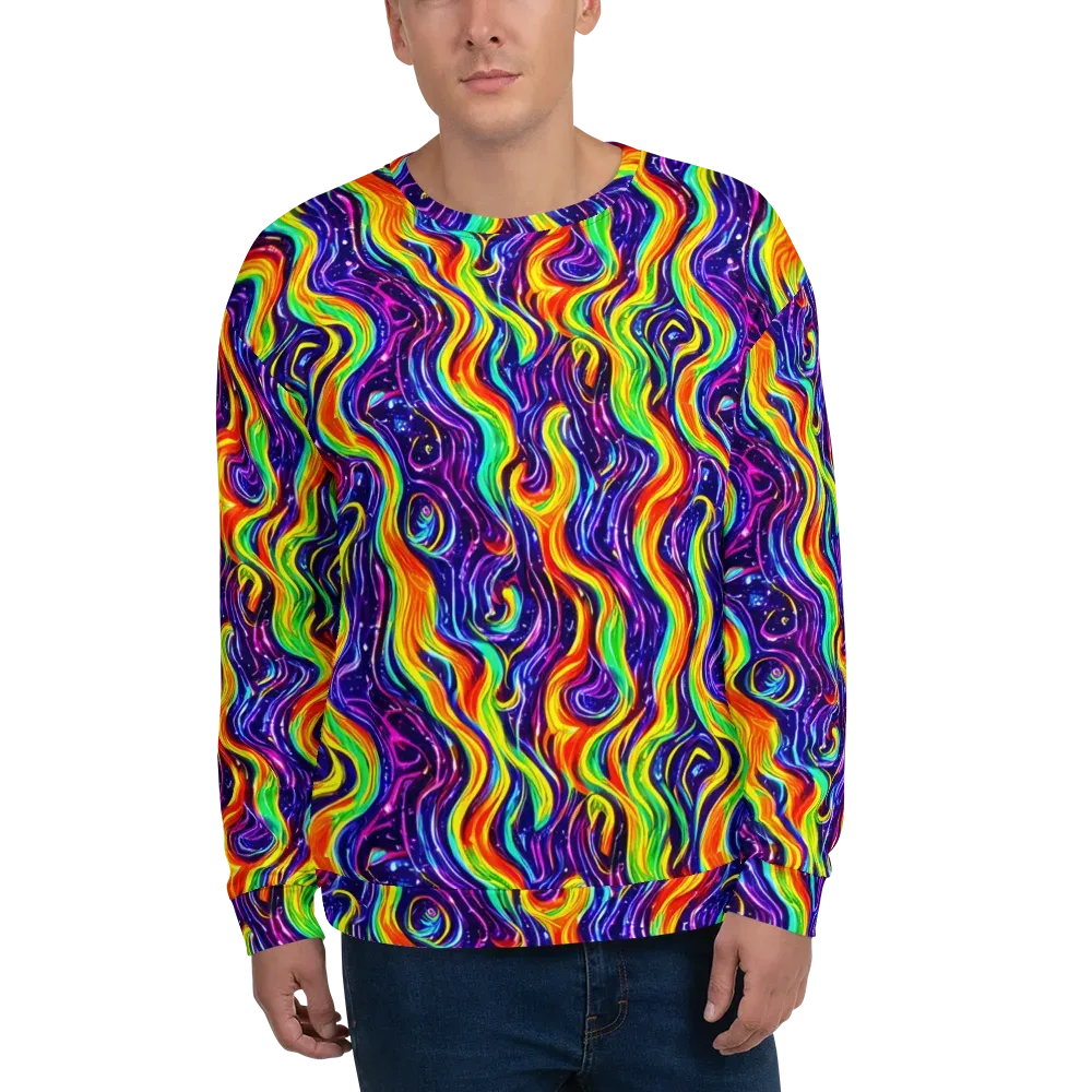 Galactic Flames on Sweatshirt — Front