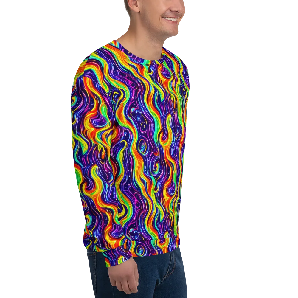 Galactic Flames on Sweatshirt — Right Front