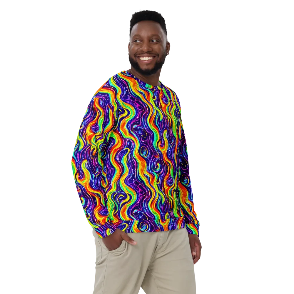 Galactic Flames on Sweatshirt — Front