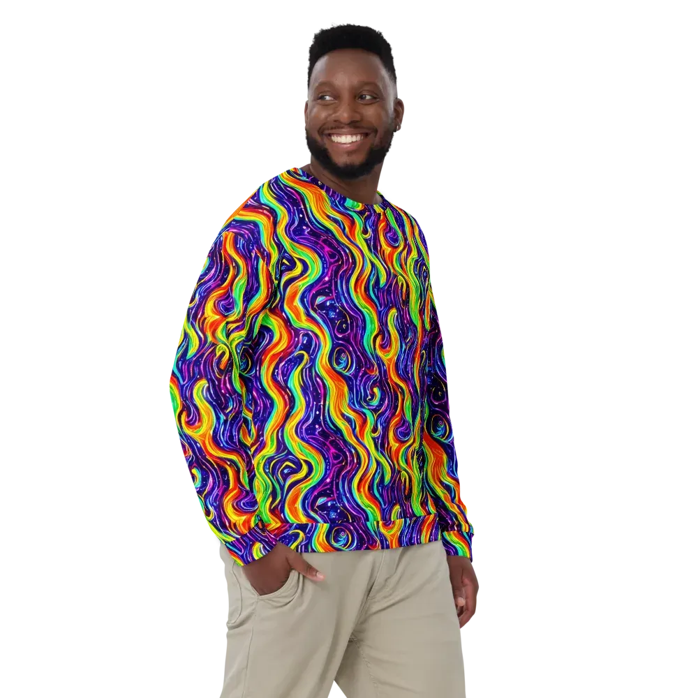 Galactic Flames on Sweatshirt — Front