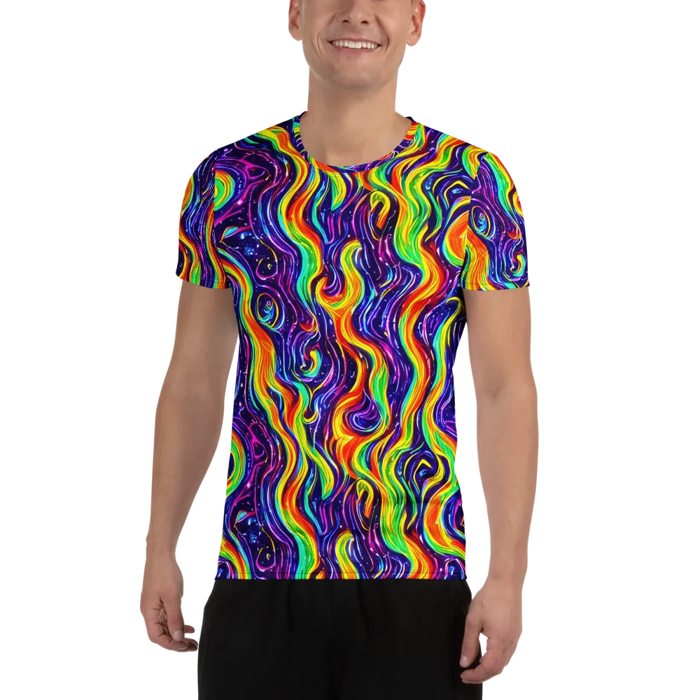 Galactic Flames on Men's Athletic T-Shirt — Front