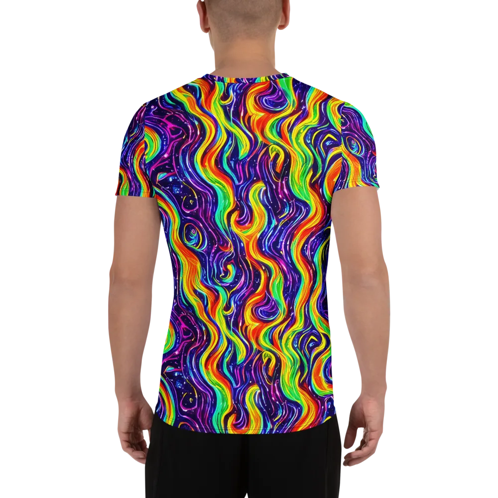 Galactic Flames on Men's Athletic T-Shirt — Back