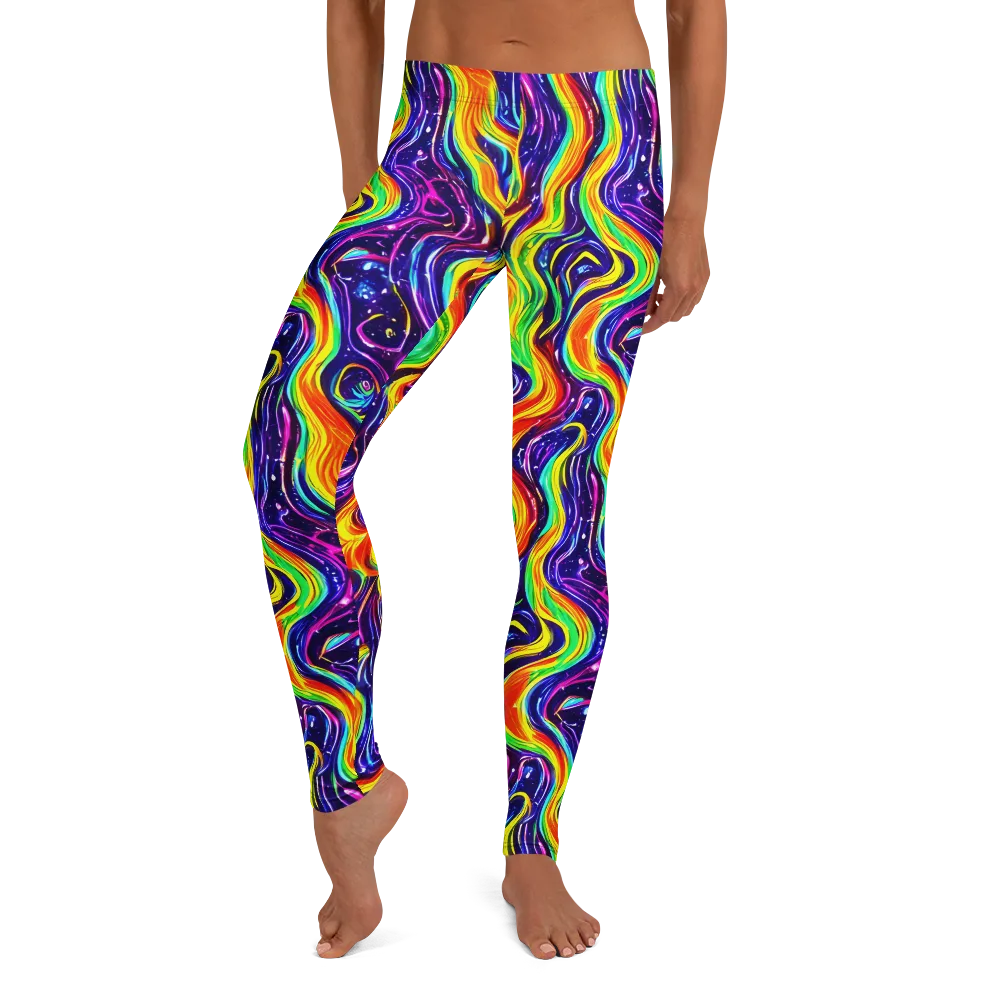 Galactic Flames on Leggings — Front