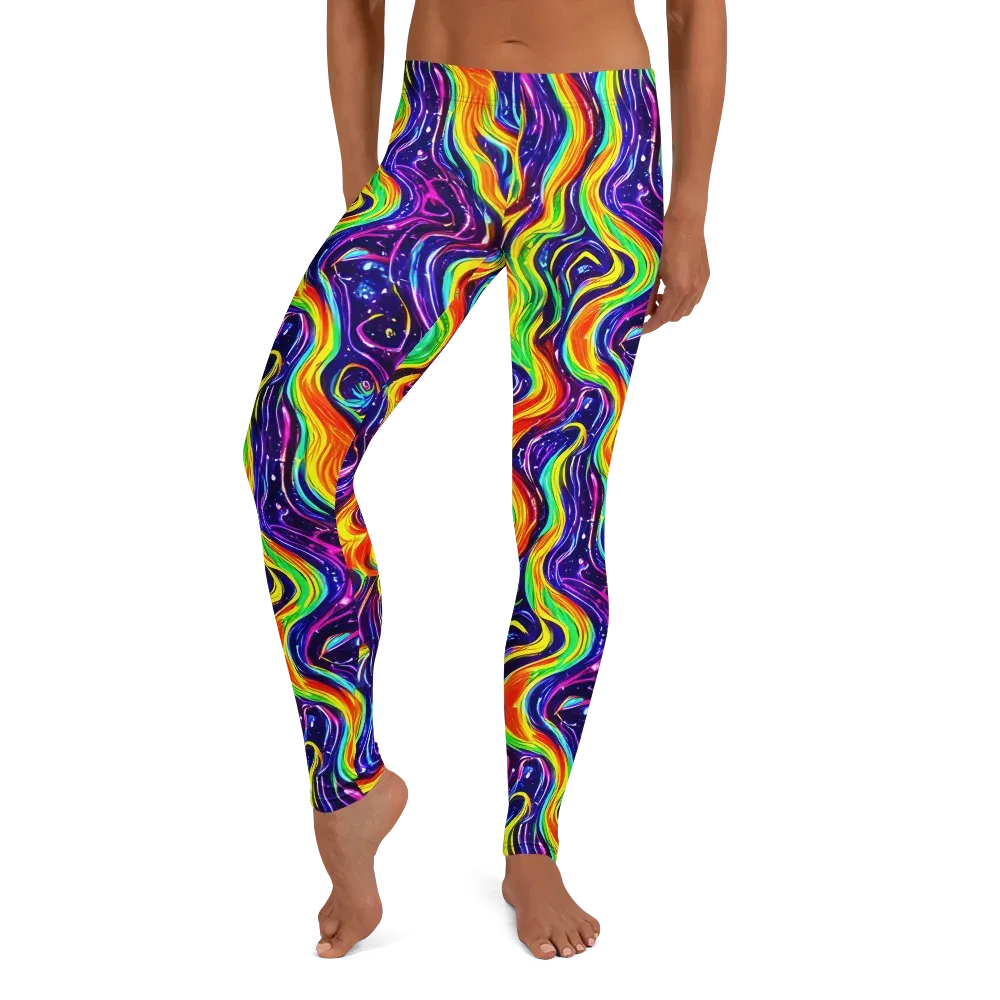 Galactic Flames on Leggings — Front