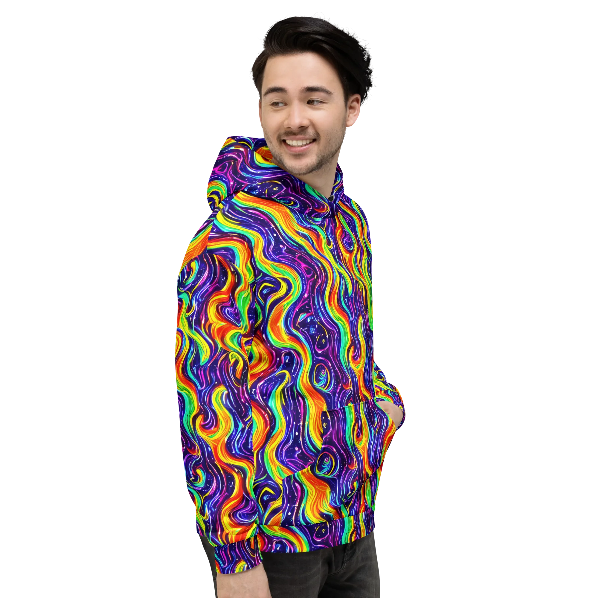 Galactic Flames on Hoodie — Right