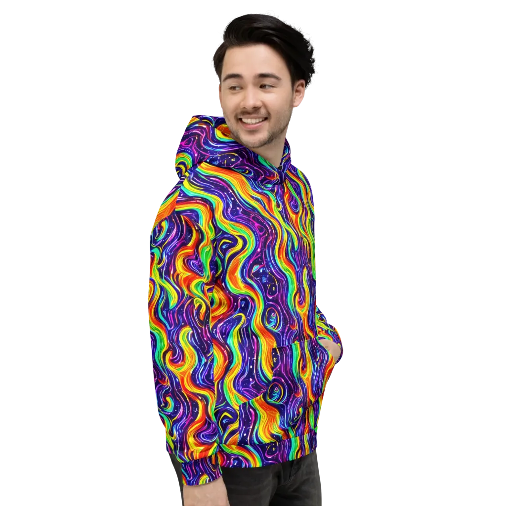 Galactic Flames on Hoodie — Right
