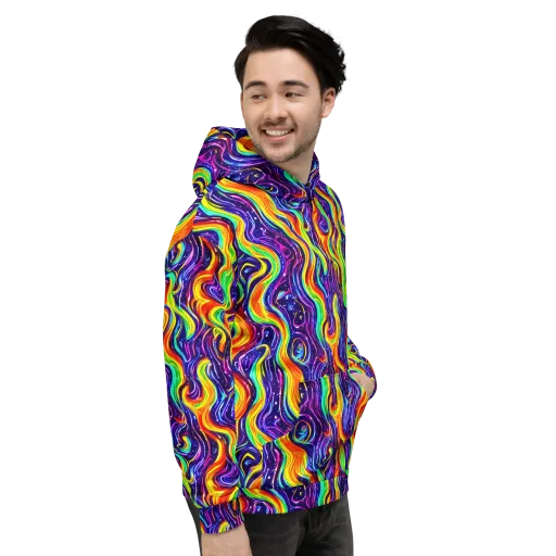 Galactic Flames on a Hoodie