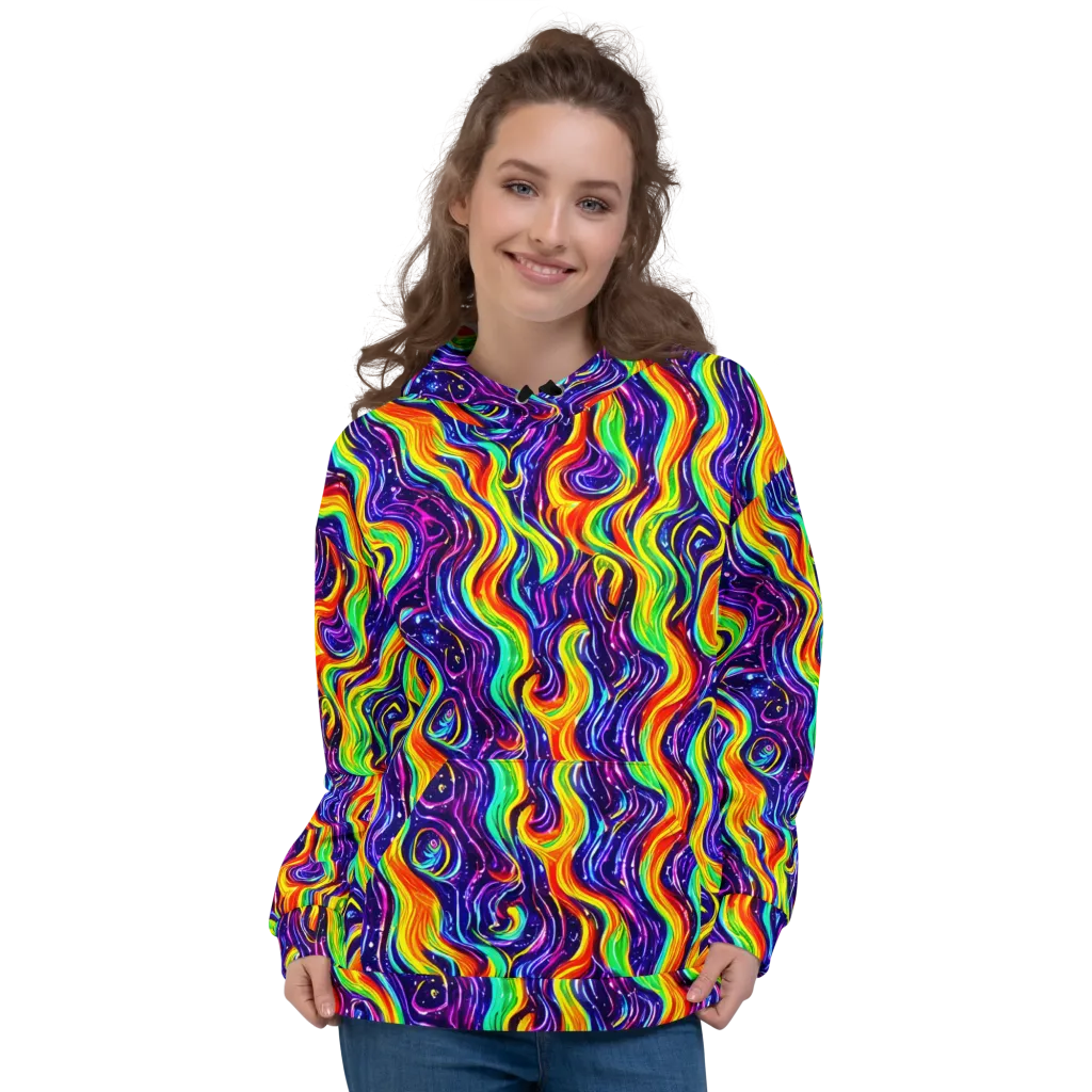 Galactic Flames on Hoodie — Front