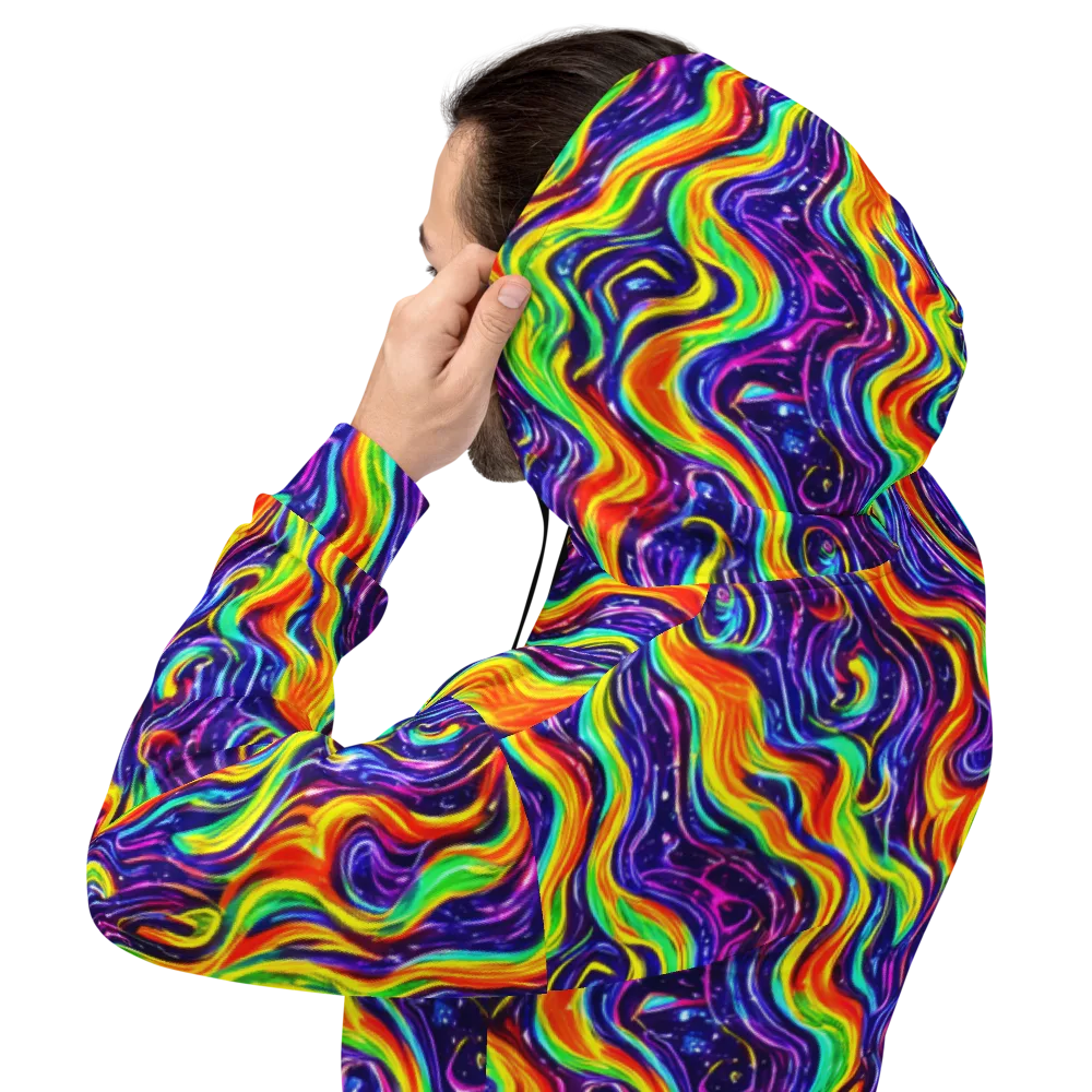 Galactic Flames on Hoodie — Back
