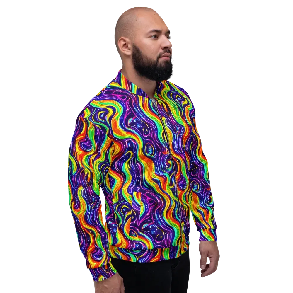 Galactic Flames on Bomber Jacket — Right