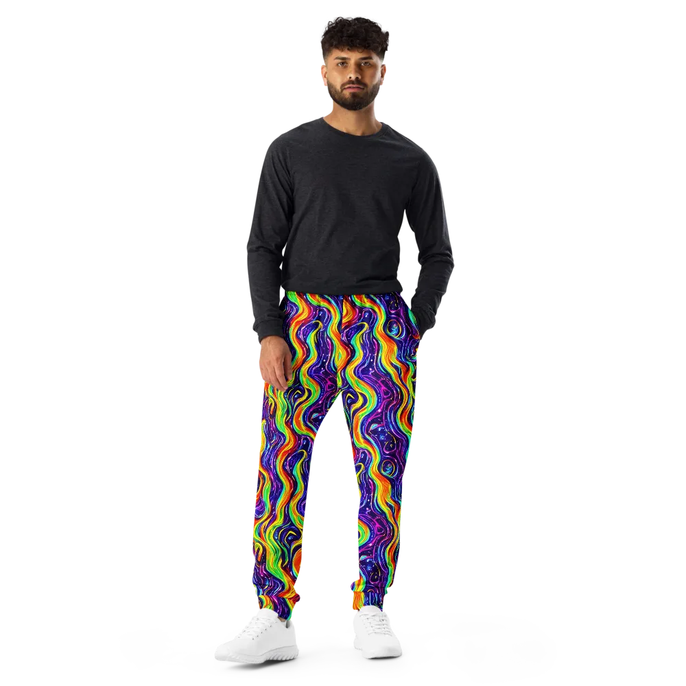 Galactic Flames on Men's Joggers — Front