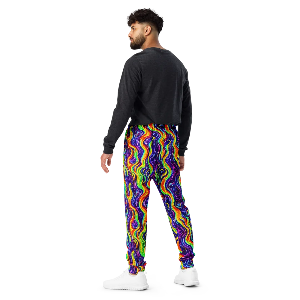 Galactic Flames on Men's Joggers — Back