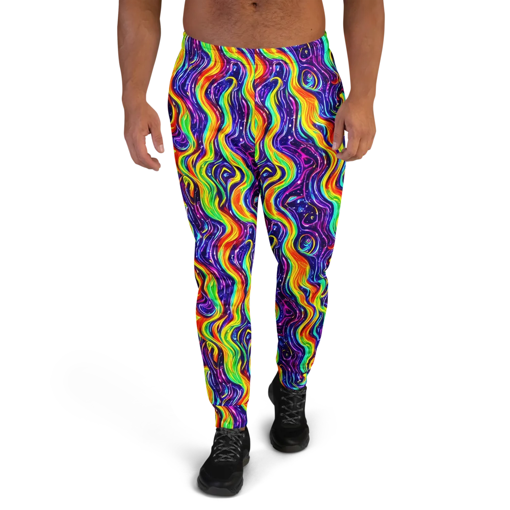 Galactic Flames on Men's Joggers — Front